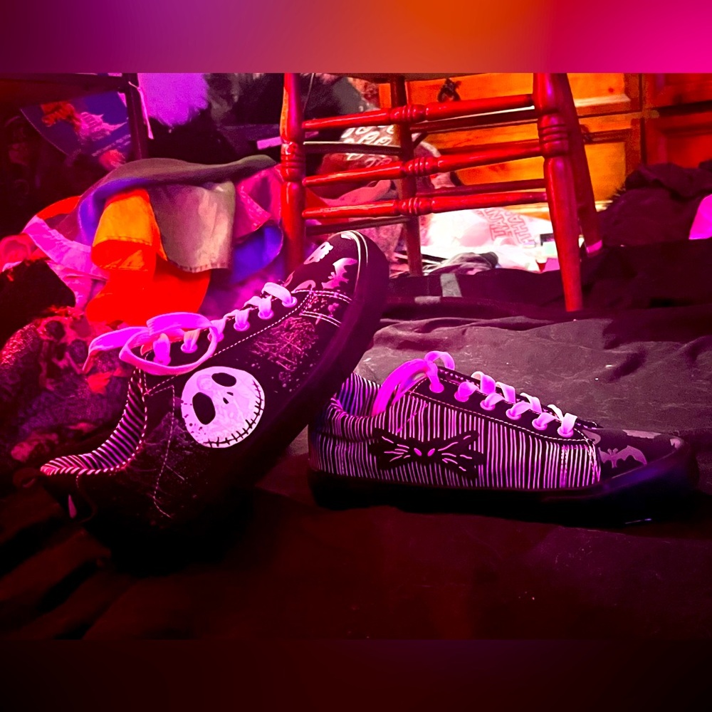 Glow-in-the-dark nightmare before Christmas shoes
